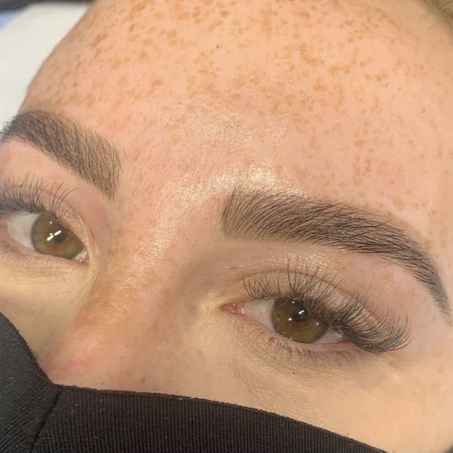 Brow wax and tint result